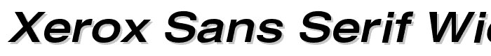 Xerox Sans Serif Wide Bold Oblique font